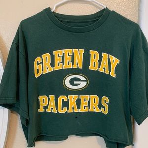 Oversized Cropped Green Bay Packers Team Jersey